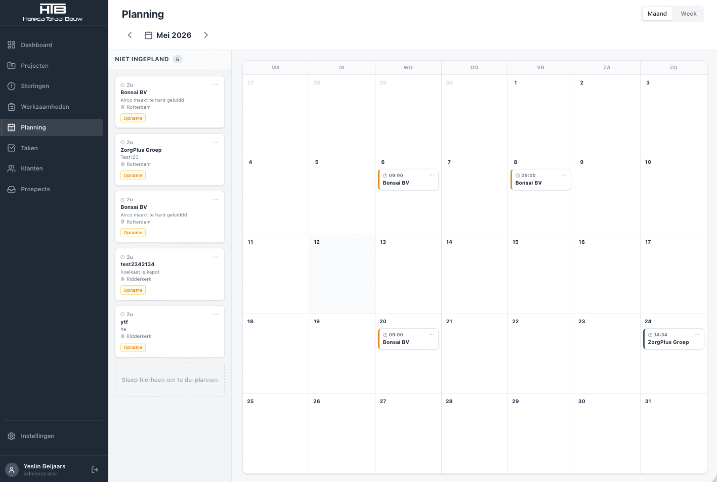 HTB platform, planning